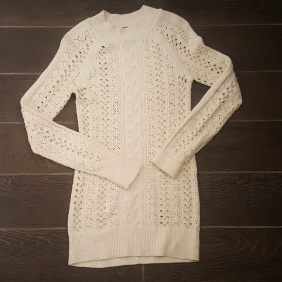 FREE PEOPLE Cream Crochet Sweater - Size Small - Picture 1 of 5